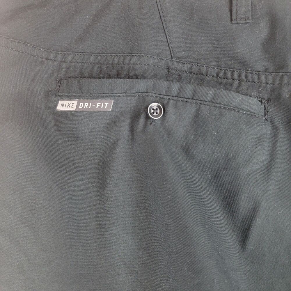 Hurley Mens Size 38 Black Nike Dri-Fit Cotton Poly Flat Golf Pants - Picture 9 of 15